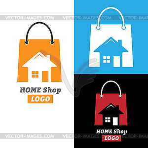 Home shop logo. for logo, brand, sticker - vector clipart