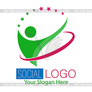 Social logo. for logo, brand, sticker, or - vector clipart