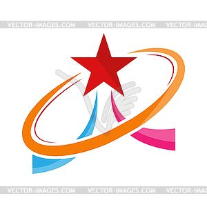 Conceptual with star. for log - vector clipart / vector image