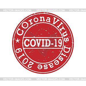 Stamp impression with inscription COronaVIrus - vector clipart