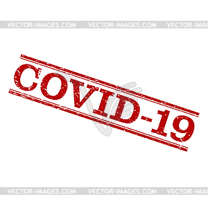 Stamp impression with inscription COVID-2019 - vector clipart