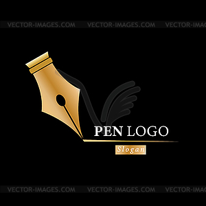 Logo pen. for for logo, brand, sticker or em - vector clip art