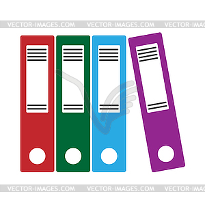 Set of color folders for documents. Simple i - vector clip art