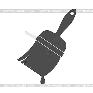 Brush and paint. Flat-style icon for website or app - vector clip art