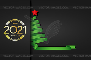 2021. Stylized new year and Christmas greetings - vector clip art