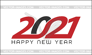 2021. Stylized new year and Christmas greetings - vector clipart