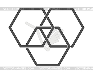Geometrical abstraction. intersection of geometric - vector EPS clipart