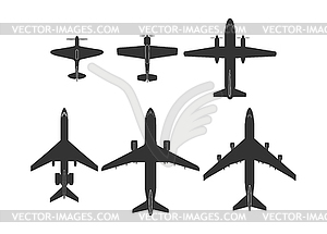 Set of planes. Simple for websites and apps - vector image