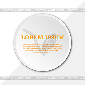 Three-dimensional circle, template for infographics - color vector clipart