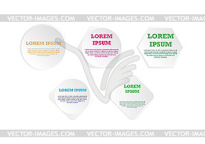 Set of geometric templates consisting of circle, - stock vector clipart