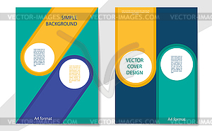 Geometric cover design templates A-4 format. - vector clipart