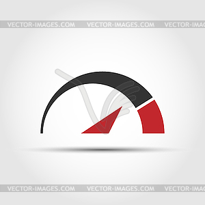 Logo of speedometer. Simple for an icon, - royalty-free vector image