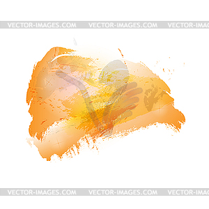 Watercolor abstraction. Orange watercolor spot. - vector image