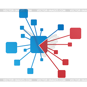 Logo of an atom or molecules. Simple for an - vector image