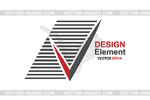 Check mark separates horizontal lines. Blank for - vector clipart