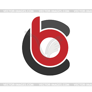 Letters B and C. Flat design for logo, brand, or - vector clip art