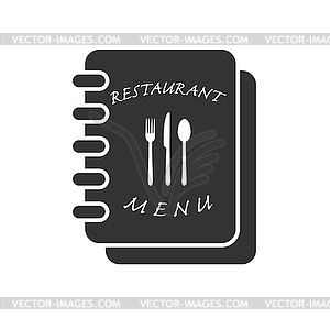 Простой значок книги меню ресторана - изображение векторного клипарта