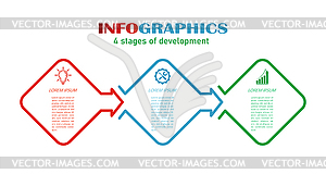 Infographics with icons for business, Finance, - royalty-free vector image