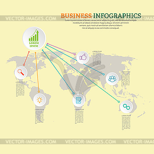 Infographic template with visual icons. 6 stages - vector image