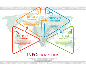 Infographic template with visual icons. 4 stages - vector image