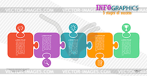 Business concept. Infographic template with visual - vector clipart / vector image