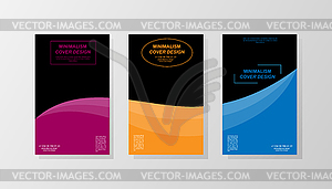 Set of design for cover in style of minimalism - vector clipart / vector image