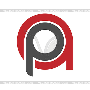 Letters and P. Flat design for logo, brand or label - vector clipart