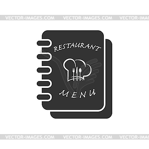 Simple icon of restaurant menu Book - vector clip art