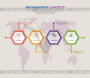 Business concept. Infographic template with visual - vector clipart