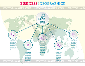 Infographic template with visual icons. 5 stages - royalty-free vector image