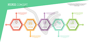 Бизнес-концепция. Инфографический шаблон с визуальным - клипарт в формате EPS