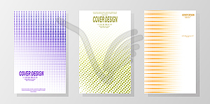 Set of design for cover in style of minimalism - vector clipart