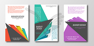 Abstract design template for banner, poster, or - vector clipart