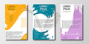 Set of abstract design templates for banner or - color vector clipart