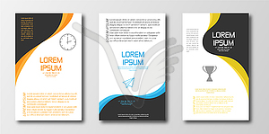 Banner or poster template with abstract shapes for - vector image