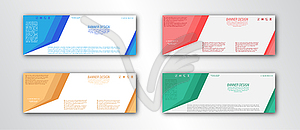 Abstract banner template. Editable . Flat sty - vector image