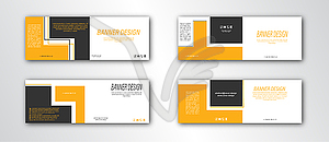 Abstract banner template. Editable . Flat sty - vector image