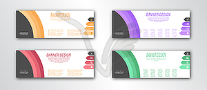 Abstract banner template. Editable - vector clip art