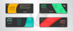 Abstract banner template. Editable - vector clipart