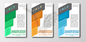 Abstract design template for banner, poster, or - royalty-free vector clipart