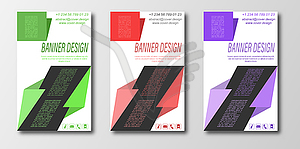 Abstract design template for banner, poster, or - vector image