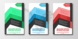 Abstract design template for banner, poster, or - vector clipart