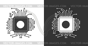 CHIP icon. for thematic design - vector image