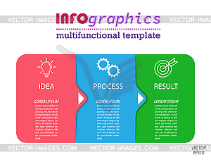 Infographics. template with pictograms for - vector image