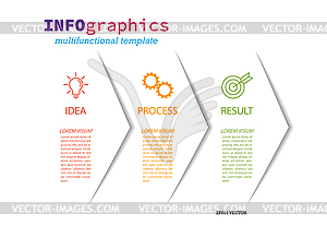 Infographics. template with pictograms for - vector clipart