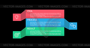 Infographics. template with pictograms for - vector EPS clipart