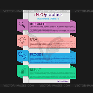 Infographics. template with pictograms for - vector image