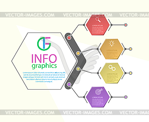 Infographics. template with pictograms for - vector image