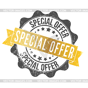 SPECIAL OFFER. Stamp impression with inscription. - vector clipart
