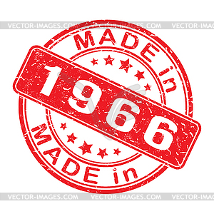 Imprint of seal or stamp with inscription MADE IN - vector EPS clipart